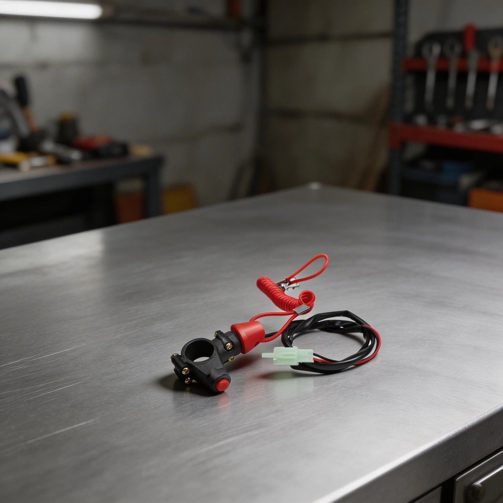 Push Button Kill Switch Lanyard Normally Open 2-Wire for Automotive