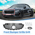 Front Upper Bumper Grille Grill for Mercedes-Benz E200 (2016–2020 Black)