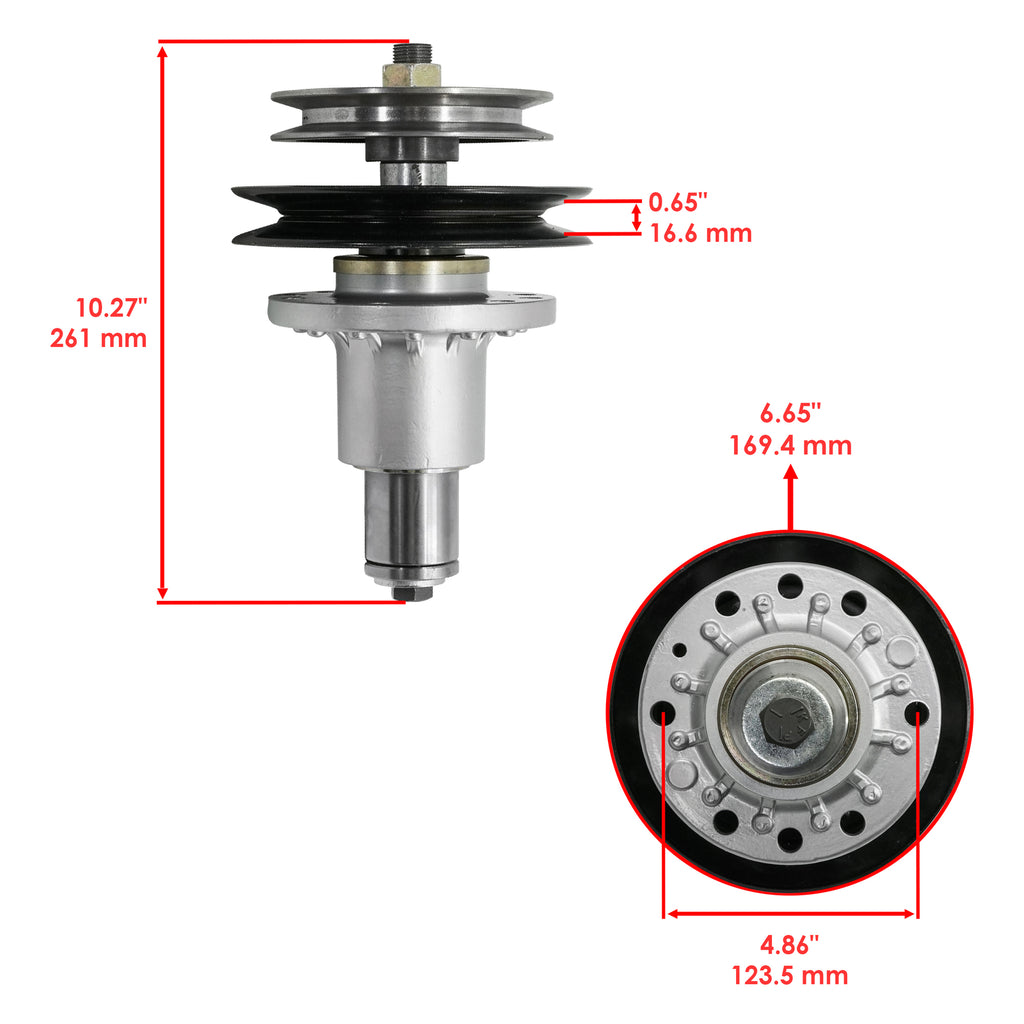 Deck Center Spindle Replacement for Exmark TR23KC TT20KCC (2010–2020)