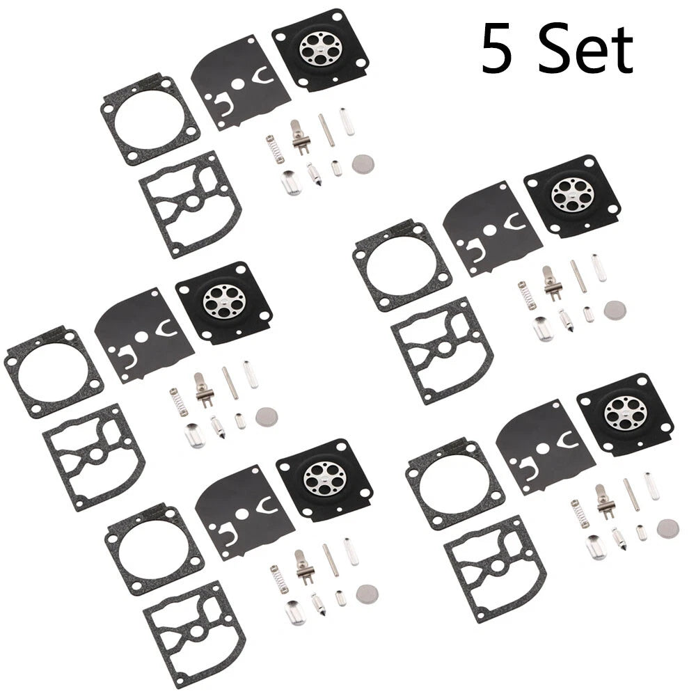 Set of 5 Carburetor Repair Kits for STIHL HS45 FS55 FS38 BG45 (ZAMA RB-100)