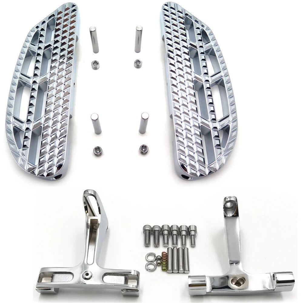 Chrome Dominator Leaf Footboard Knob for Harley Touring (1993–Present)
