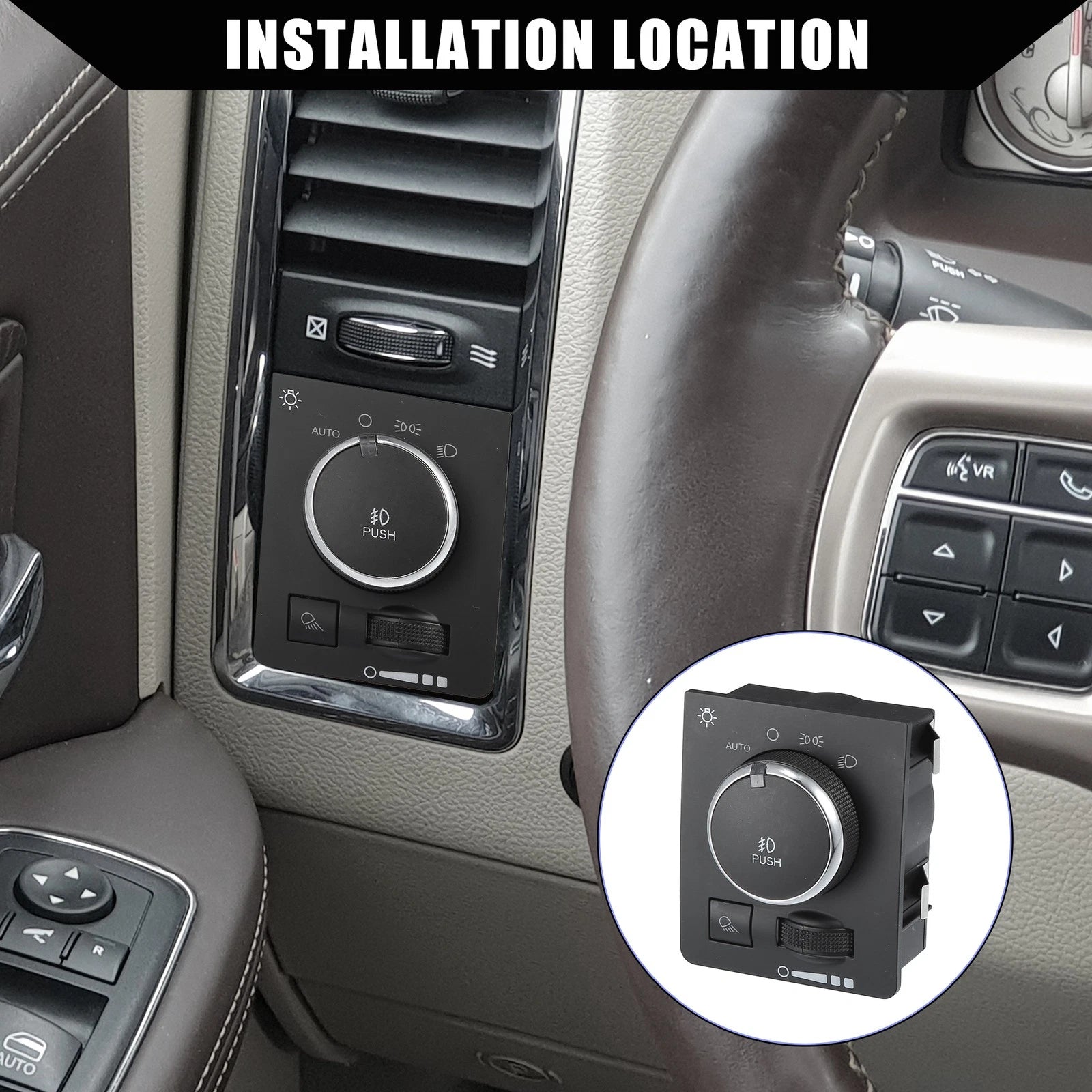 Headlight Switch Replacement for Dodge Ram 1500 2500 3500 (2009–2018)