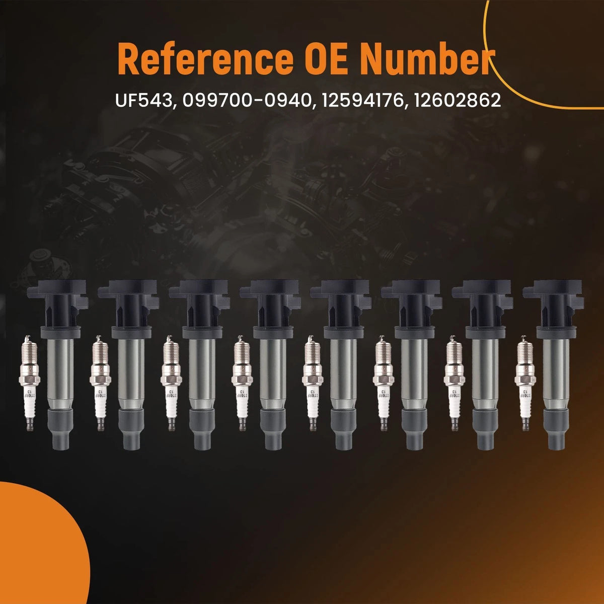 8x Ignition Coil Spark Plugs for Cadillac DTS SRX STS 4.6L V8 (2007–2011)