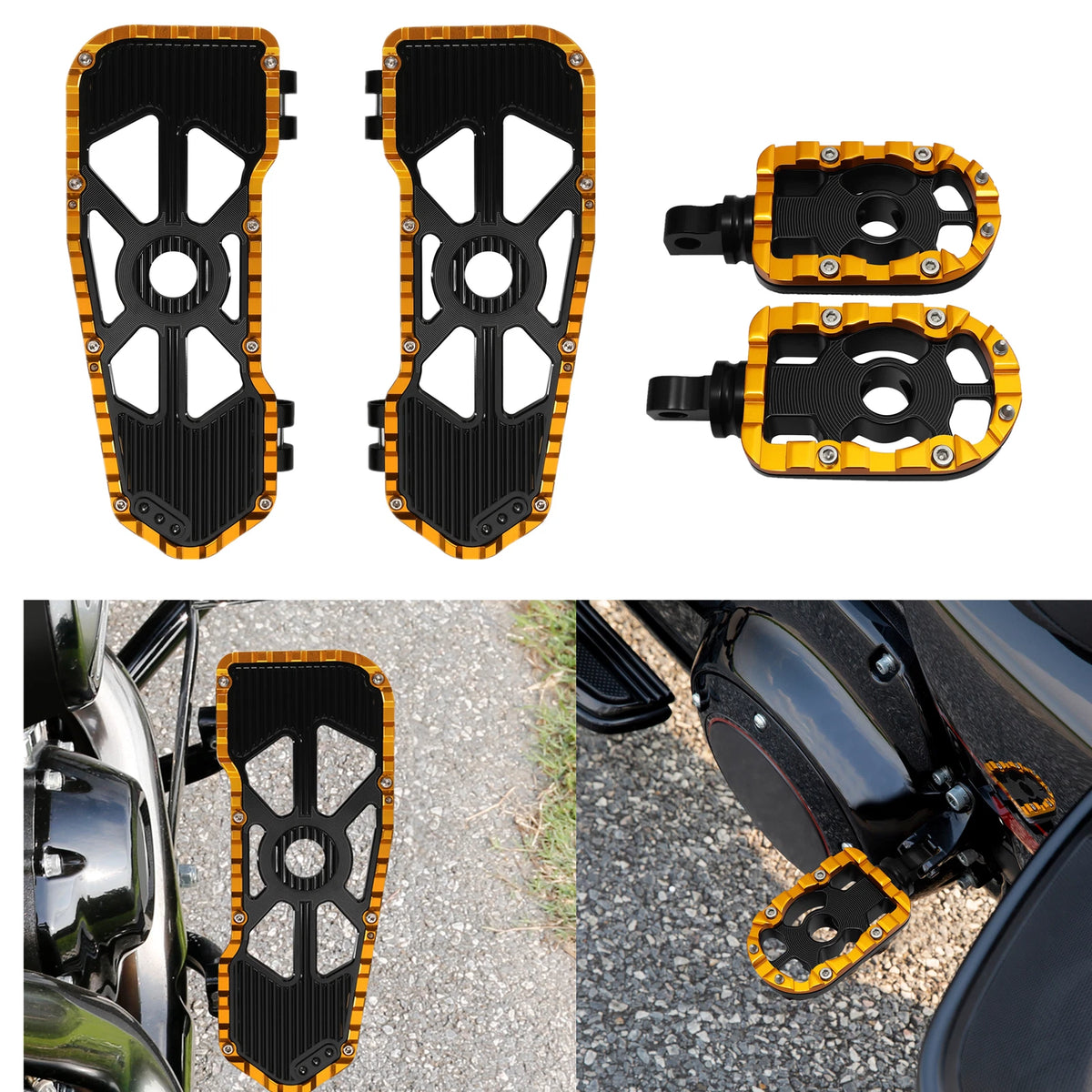 Driver Floorboards Footboards & Footpegs for Harley Touring Road Glide (2009–Present)