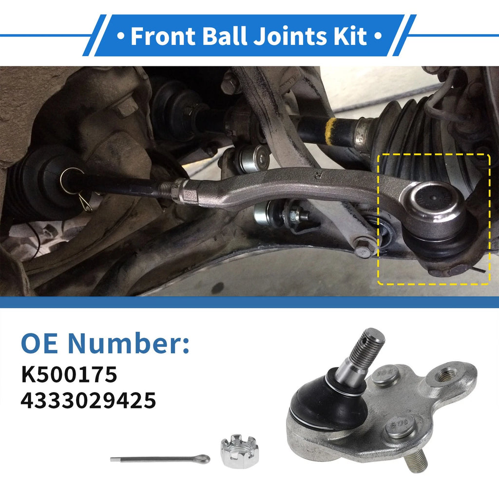 2 Pcs Front Lower Ball Joints Replacement for Toyota Corolla (2009–2019)