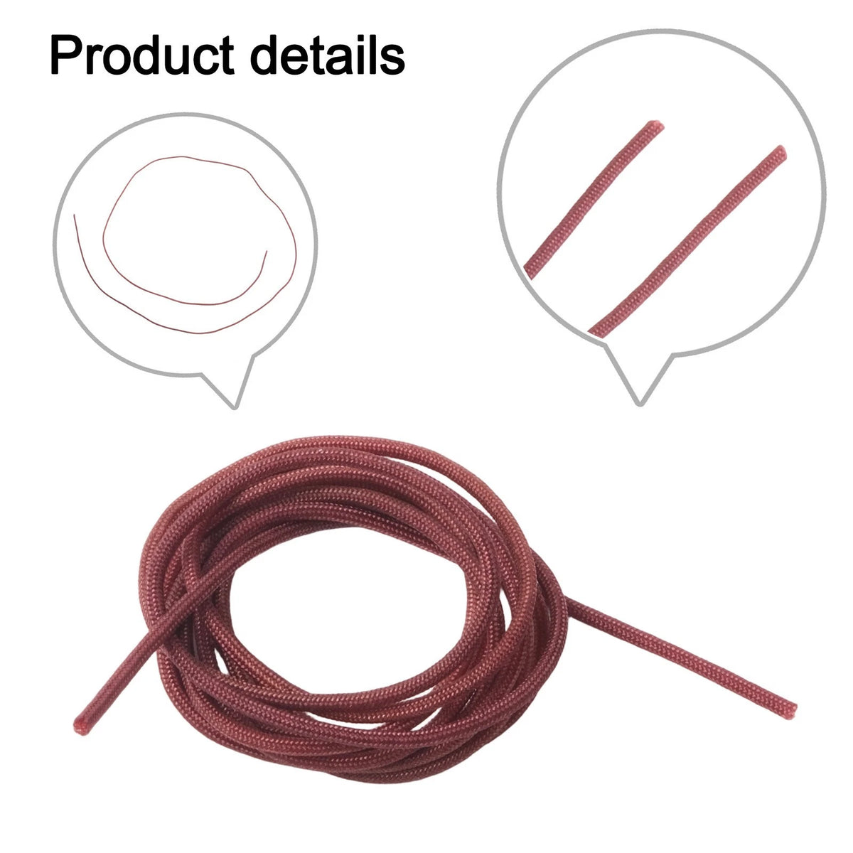 Rod Tip Rope Leash Cord for Fishing Pole 0.8mm-3.0mm (1pc)