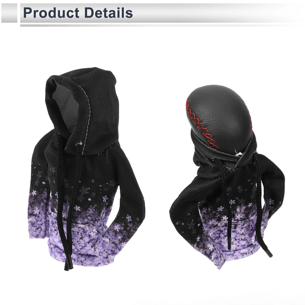 Gear Shift Knob Cover for Car (Black, Light Purple)