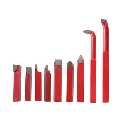 9-Piece Cemented Carbide Lathe Tool Set for External Internal Turning