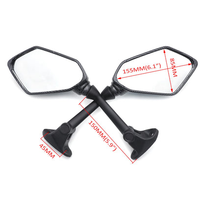 Replacement Mirror for Kawasaki ZX-R/ZX636 (2009–2012) Carbon Fiber
