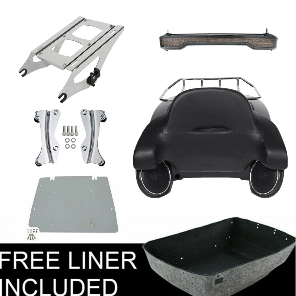Trunk Backrest Rack Speakers for Harley Touring Road Glide (2014–Present)