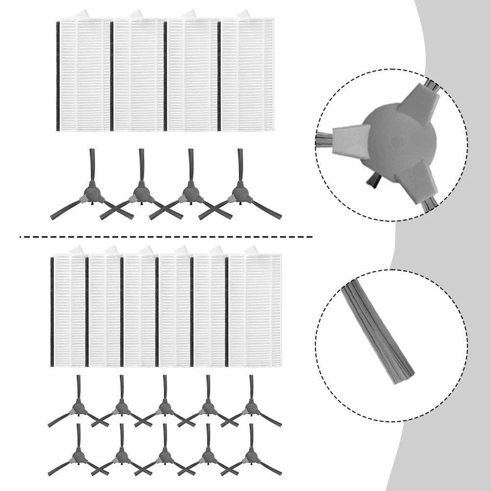 Replacement Side Brushes and Filters for Garlyn SR900