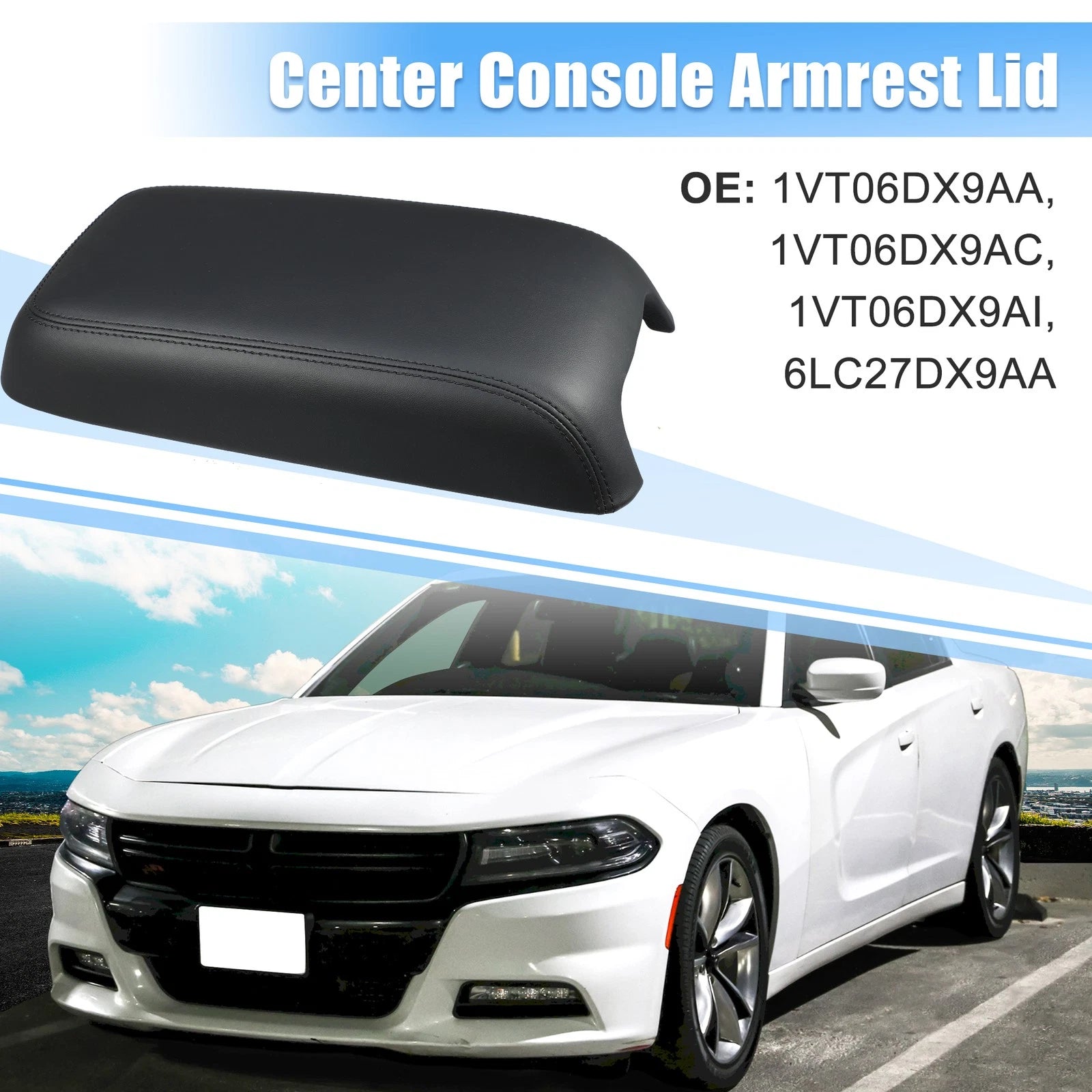 Center Console Armrest Lid Kit Replacement for Dodge Charger Chrysler 300