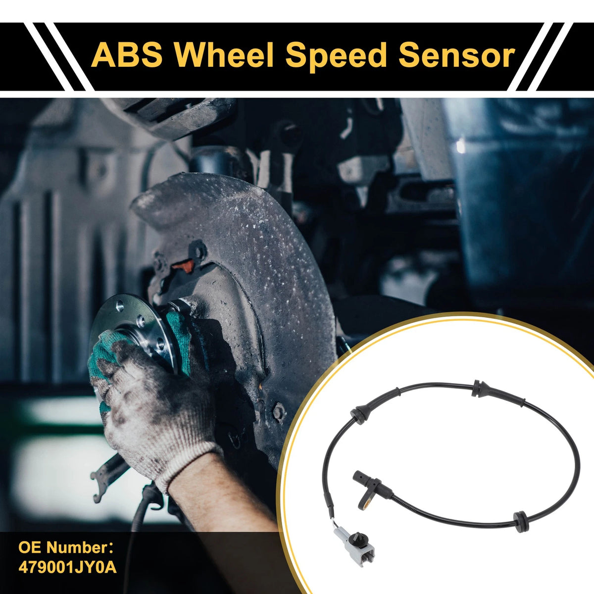 ABS Wheel Speed Sensor No. 479001JY0A for Nissan Sentra (2013–2019) Rear Right