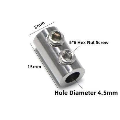15/8mm Stainless Steel Wire Rope Fastener Dual Hole for Display Cable