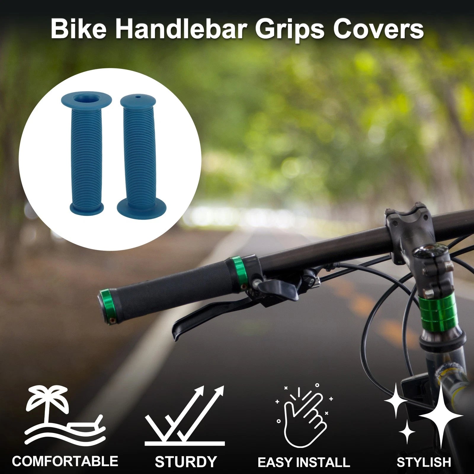 Bike Handlebar Grip Covers 110mm Soft End Protector for Mountain Bike 1Pair