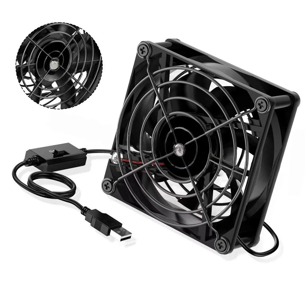 USB Fan 5V with 3 Speed Settings for Routers and PCs