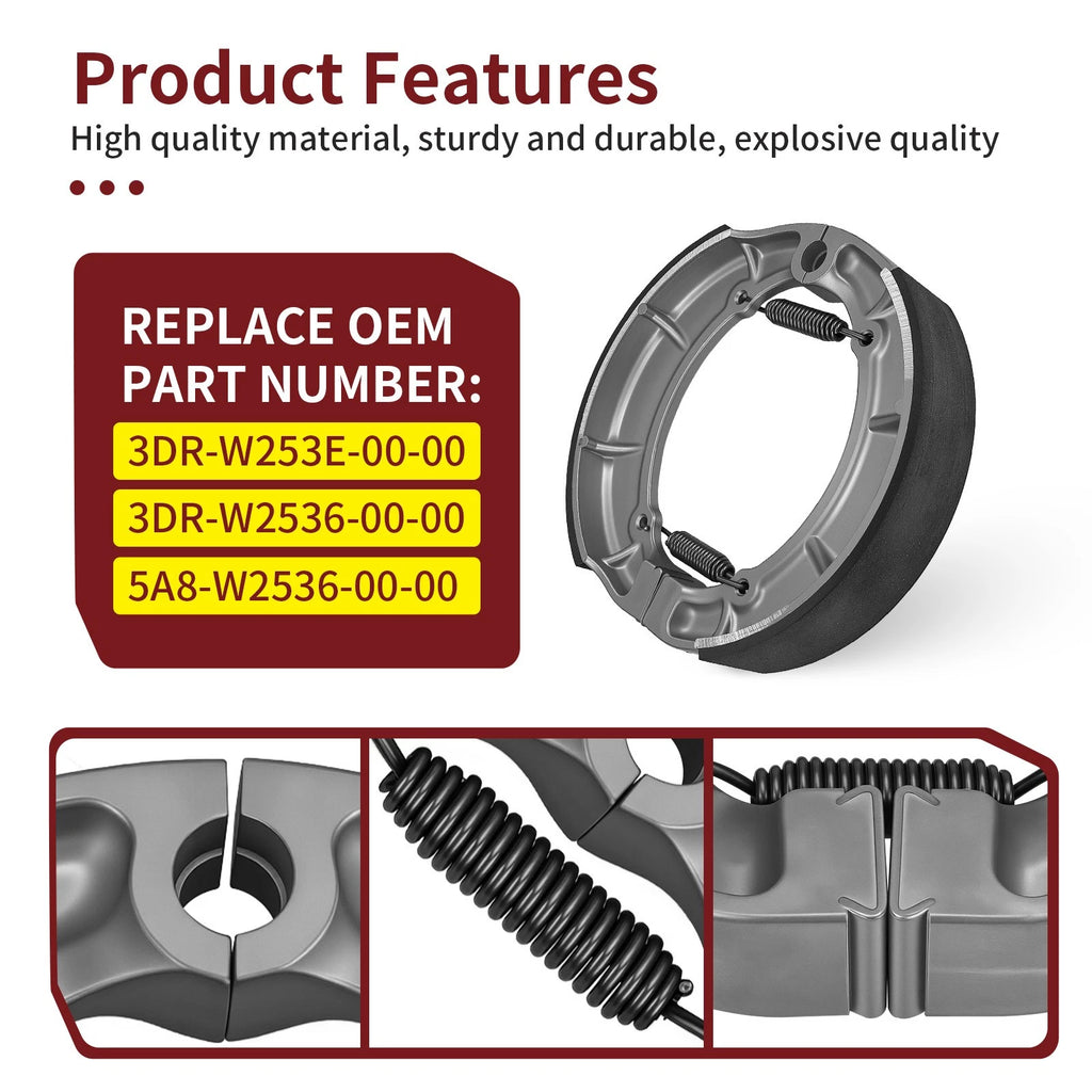 Rear Brake Shoes for Yamaha V Star 650 XVS650A Classic (1998–2010)
