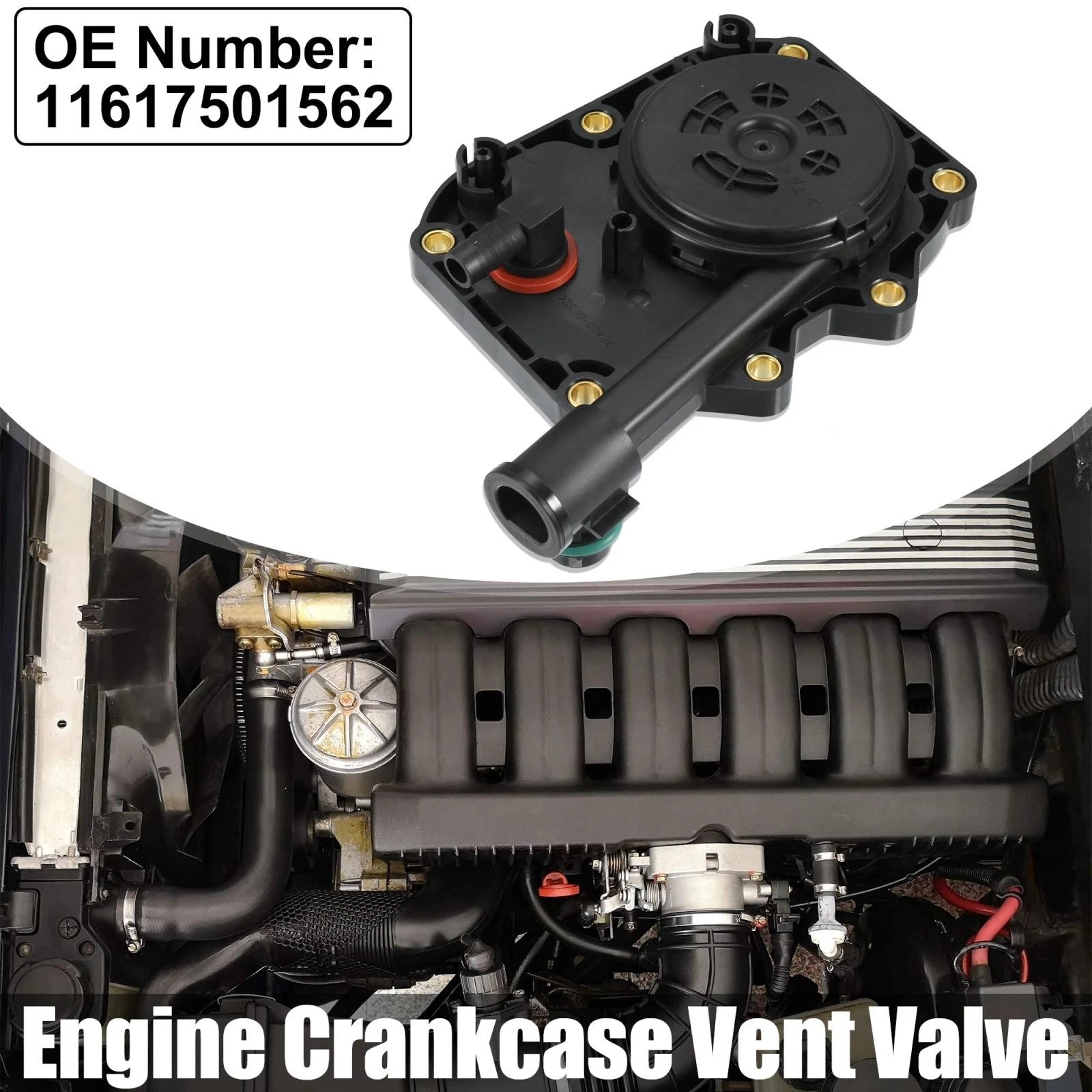 PVC Engine Crankcase Vent Valve Replacement for BMW 740i 530i (1993–1995)