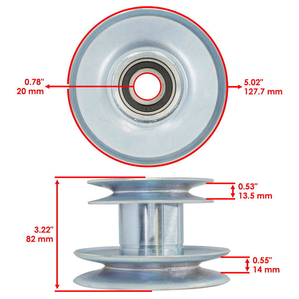 Deck Idler Pulley Replacement 38 Inch for John Deere LX188 (1989–2012)