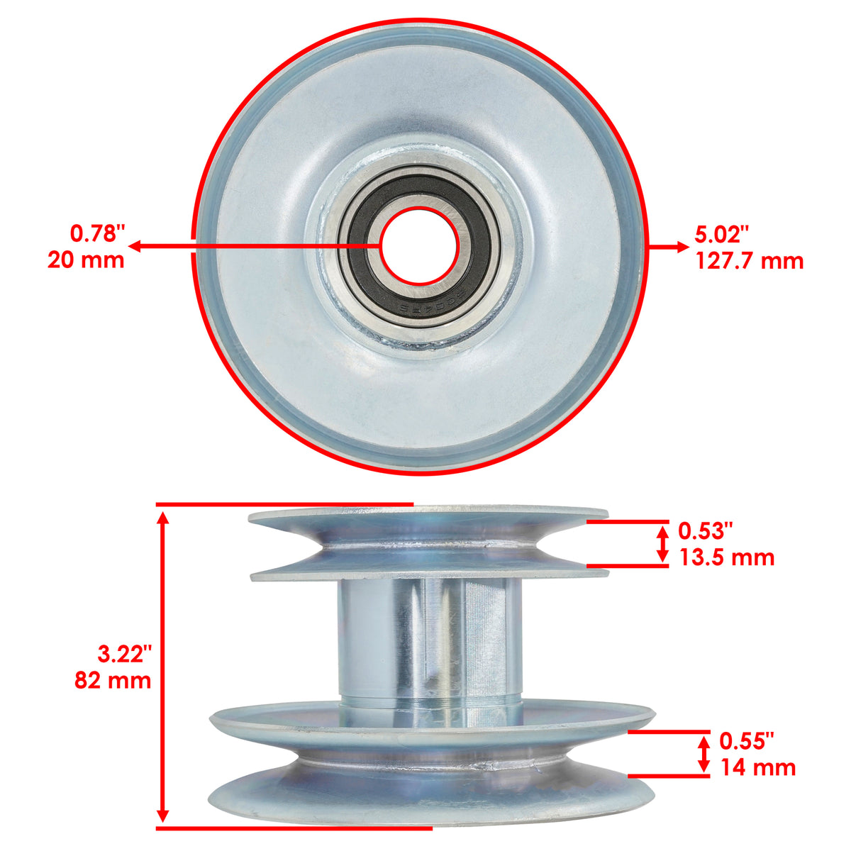 Deck Idler Pulley Replacement 38 Inch for John Deere LX188 (1989–2012)
