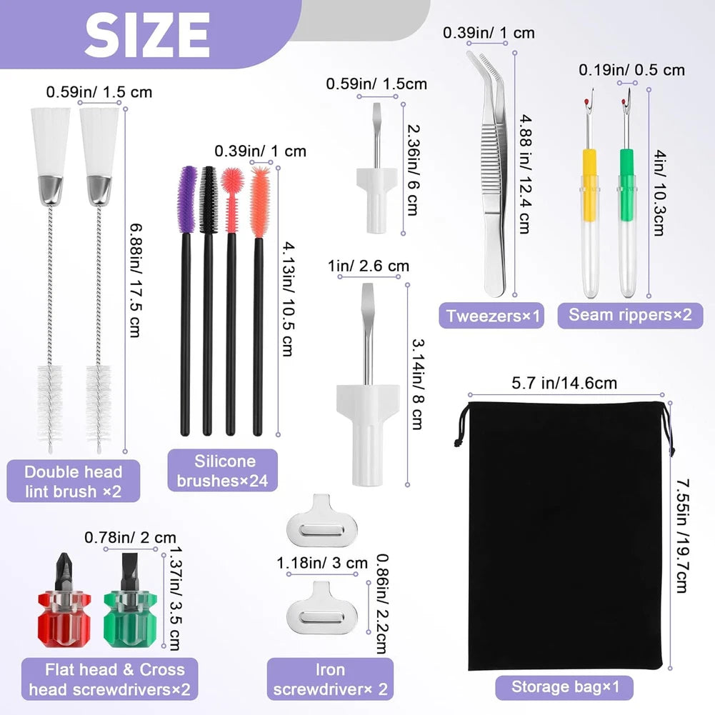 36 Piece Cleaning Kit for Sewing Machines (Universal)