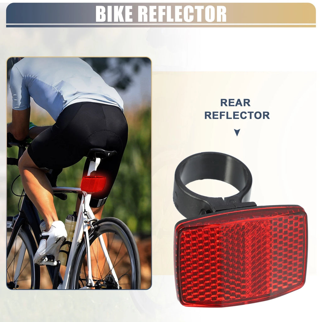 Bike Reflectors Rear 2.8cm Warning Reflector for Bicycle Universal (1980–2026)