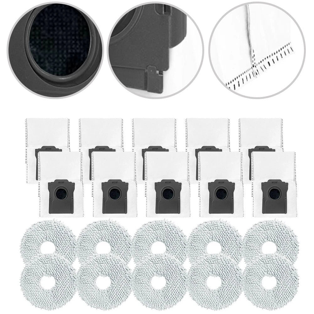 10-Piece Replacement Accessory Kit for Mova E40 Ultra Robot Vacuum Cleaner