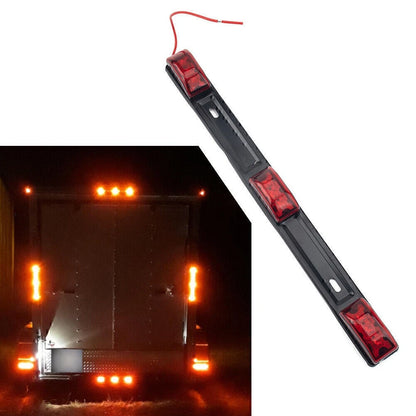 17" Red Bright Led ID Bar / 3 Led Marker Light Truck Trailer Bus Clearance Light