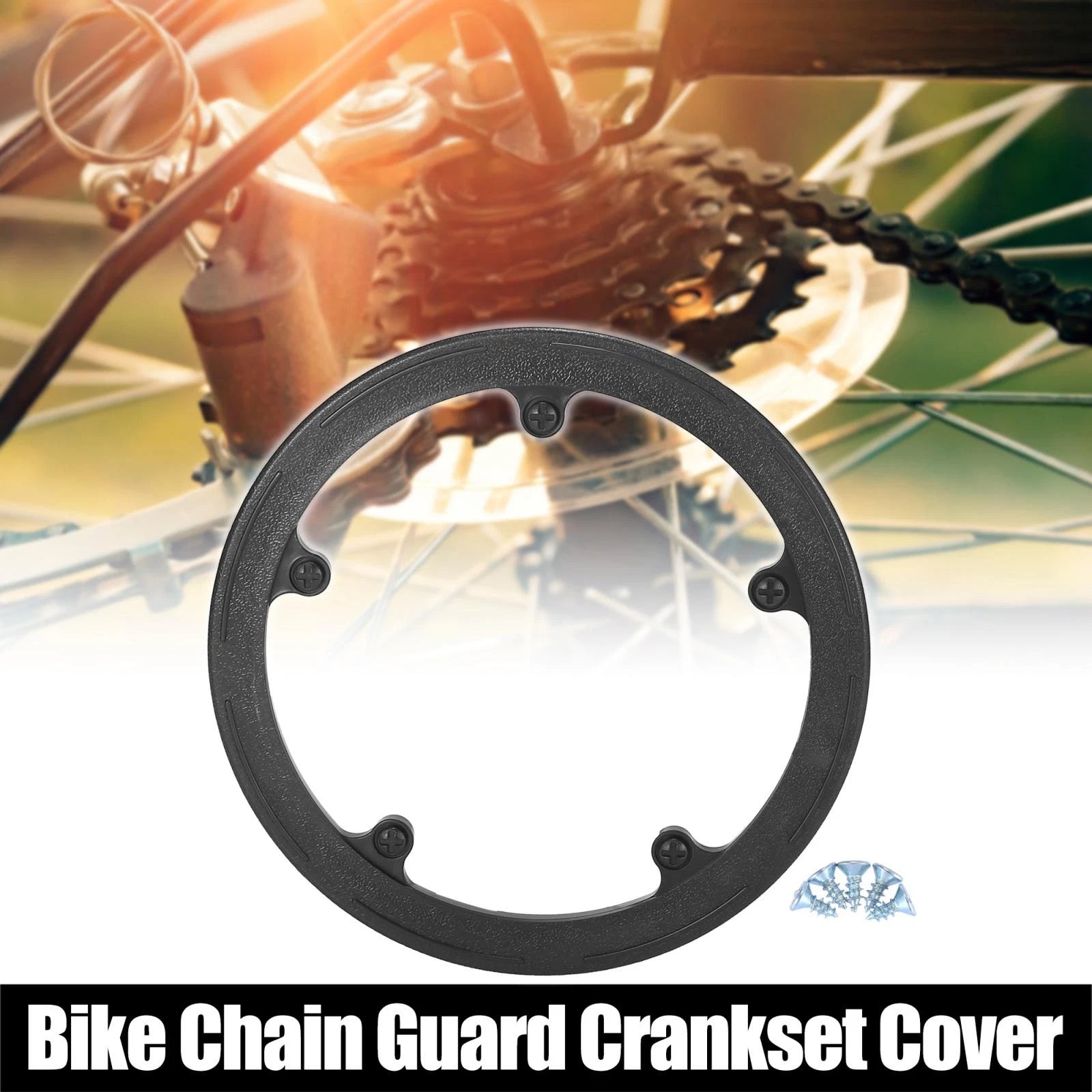 Bicycle Bike Crankset Chainring Cover Protector Black for 44 Teeth (8.5cm)