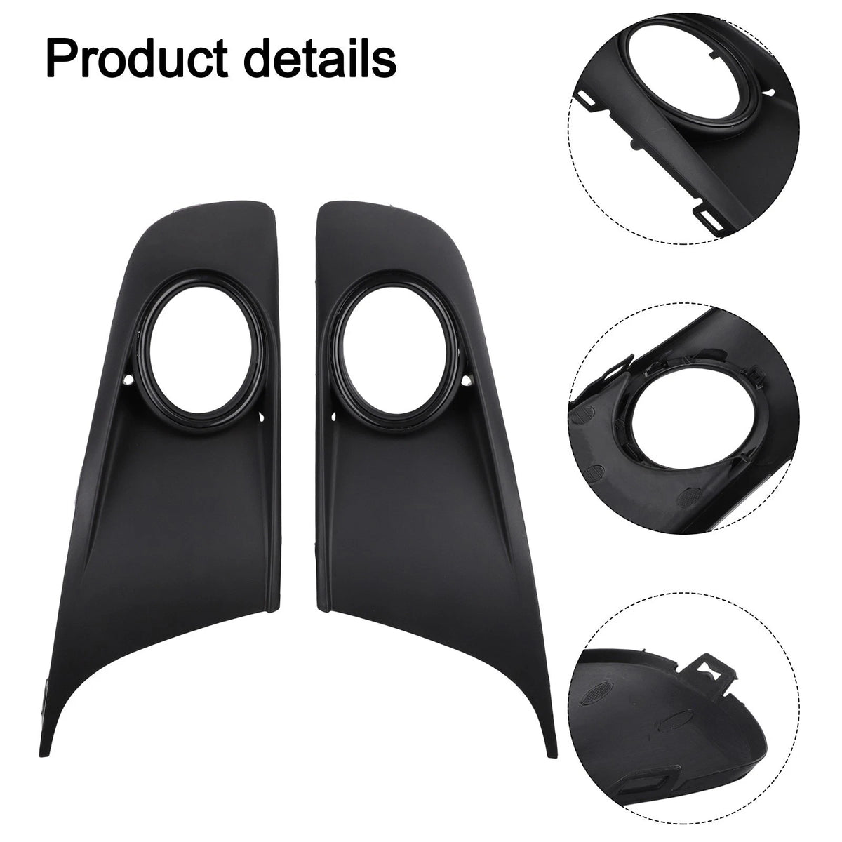 Front Fog Lamp Grille Cover for Touran MK2 2011 2015 Stylish Black Design