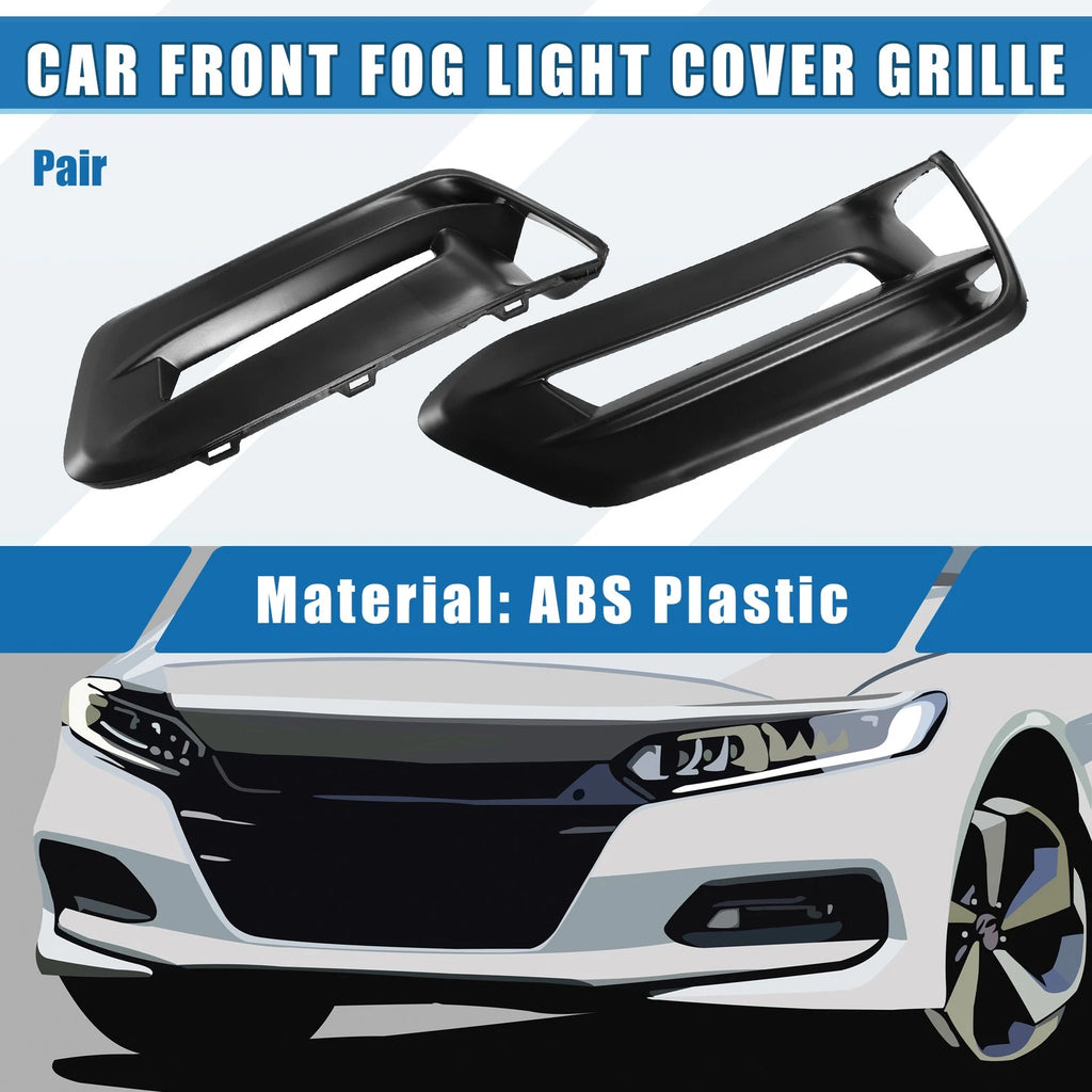 2pcs Fog Light Grille Cover Front Left Right Replacement for Honda Accord (2018–2020)