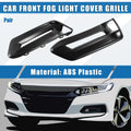 2pcs Fog Light Grille Cover Front Left Right Replacement for Honda Accord (2018–2020)