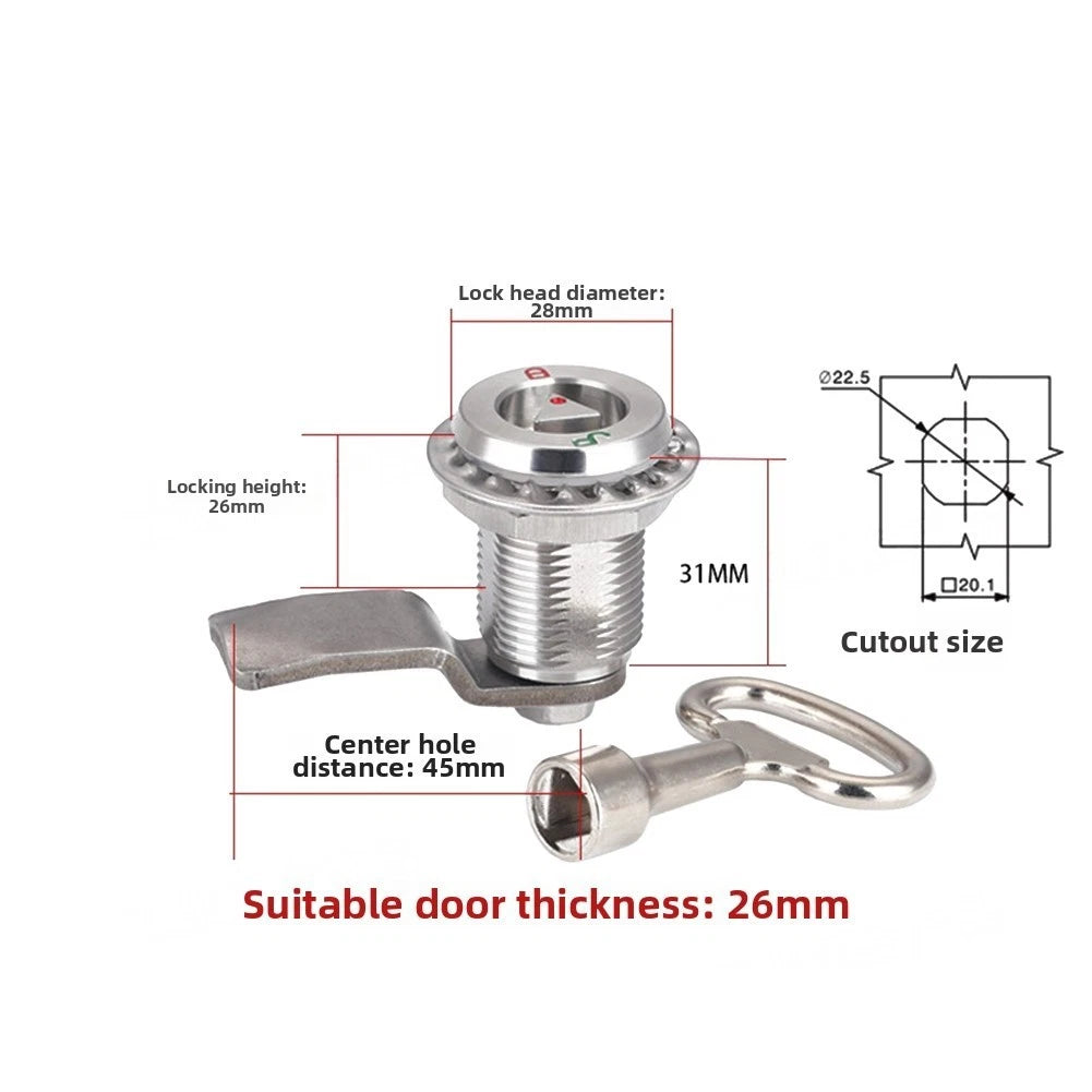 Triangular Stainless Steel Lock for Cabinets