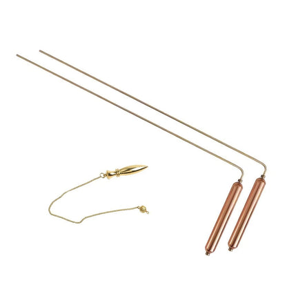 2X Copper Divining Rods and Pendulum Tool for Treasure Hunter's Choice