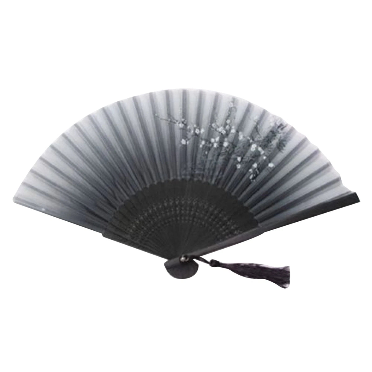 Folding Hand Held Black Fan for Chinese Classical Style (Retro)