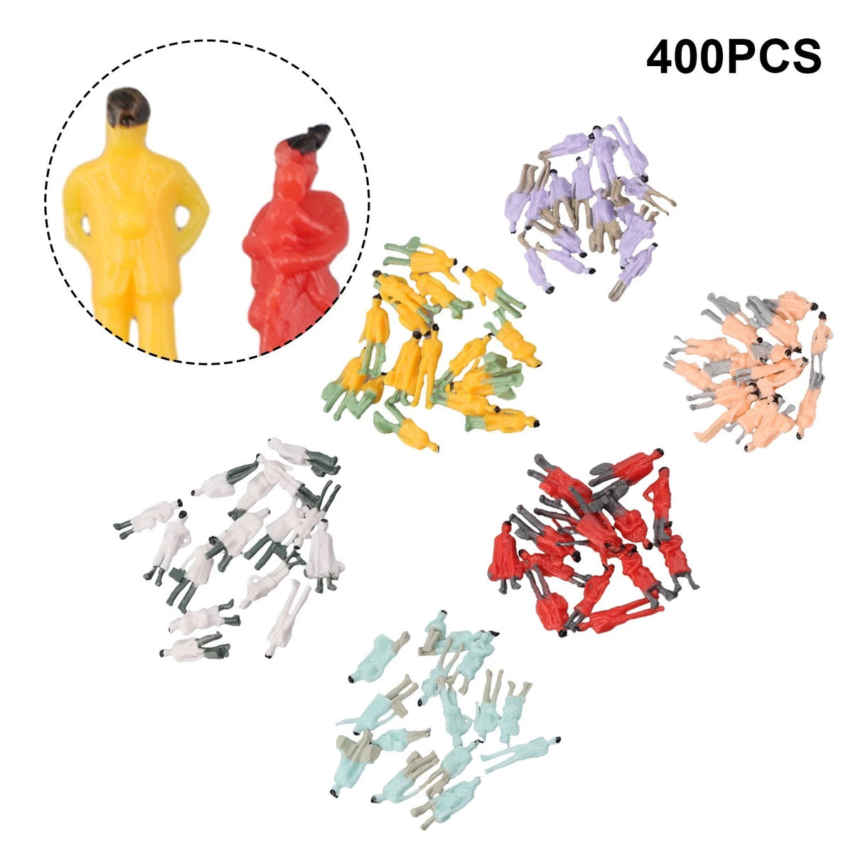 Mixed Batch People Figures for Landscape (1:87, 400 PCS/package)