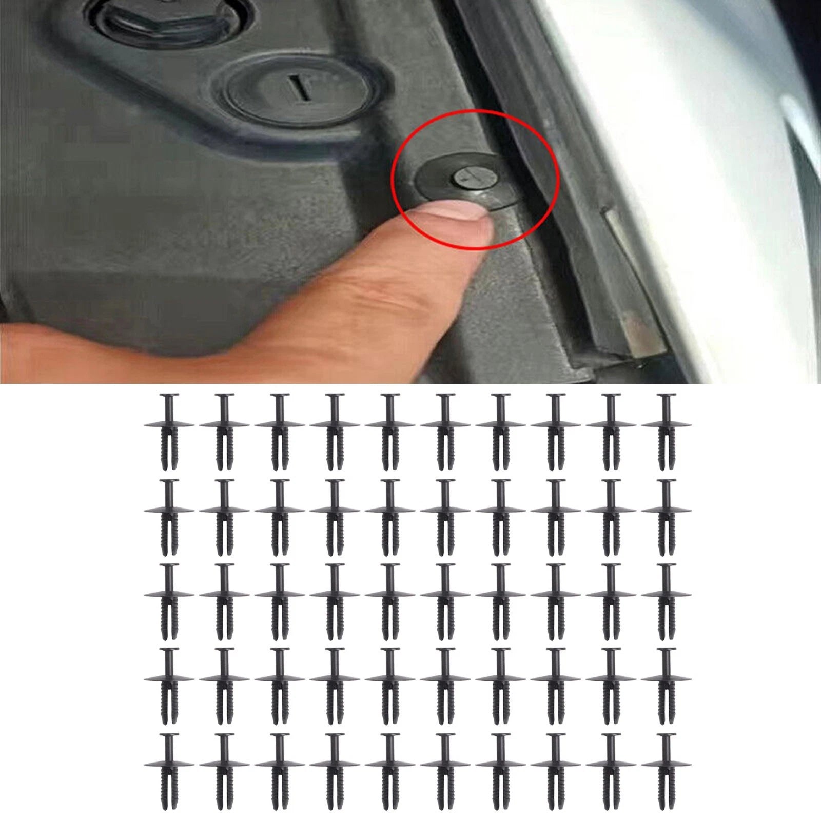 Under Engine Cover Tray Retainers for - 19mm Head Diameter