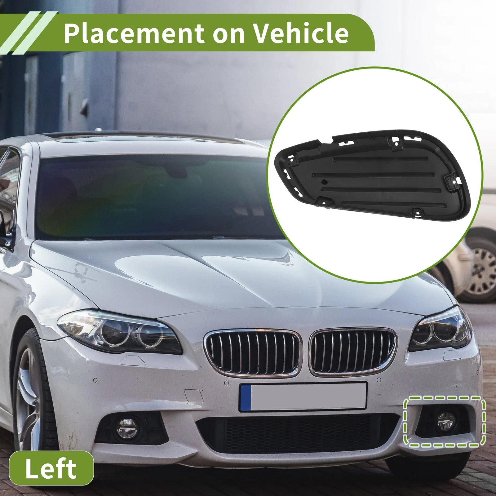 Front Left Fog Light Grill Replacement for Mercedes-Benz E-Class (2014–2016)