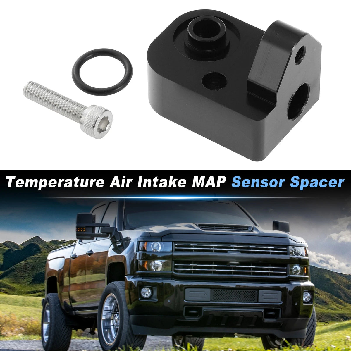 Temperature Air Intake Sensor Spacer Kit for GMC Sierra 6.6L Diesel (2017–2024)