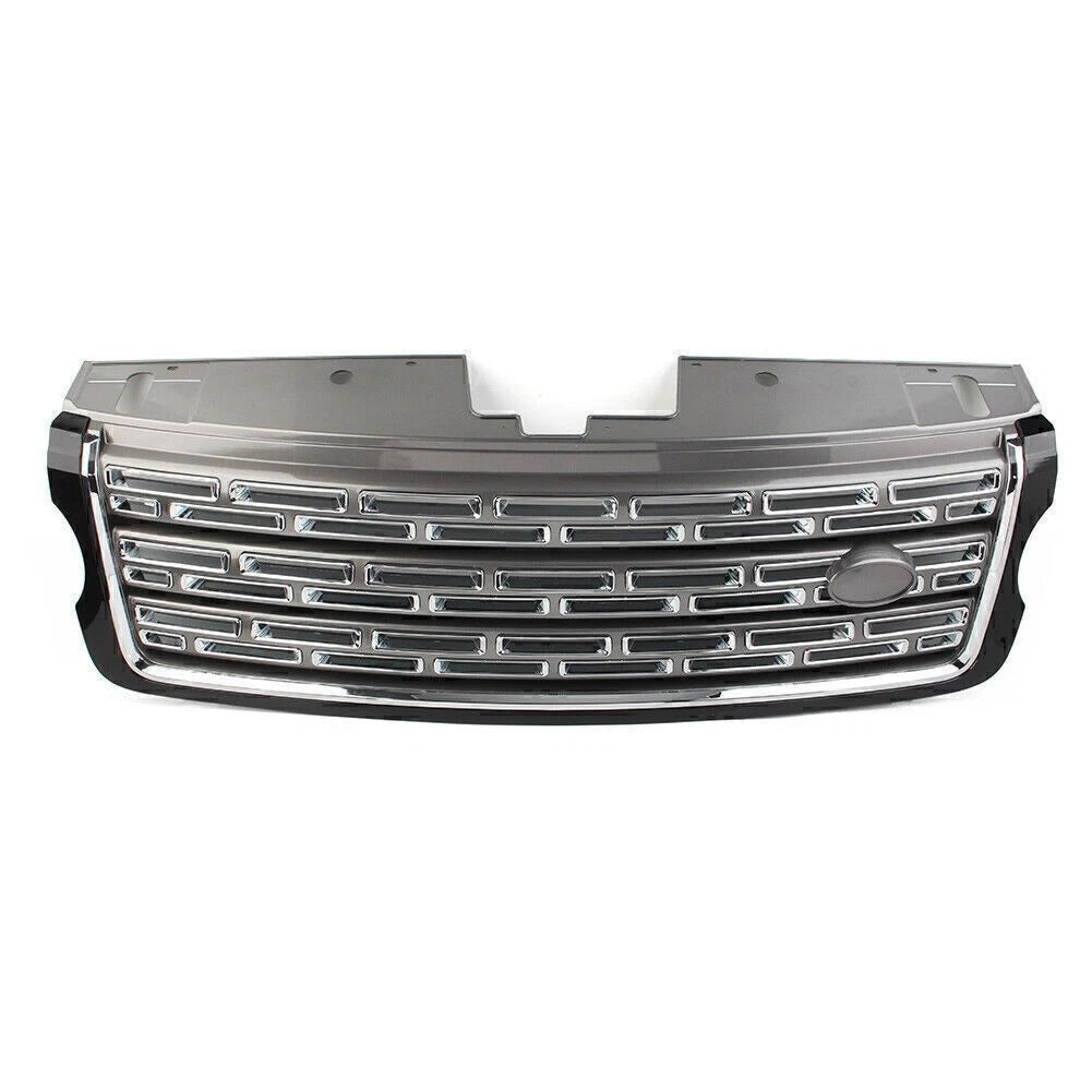 Glossy Black+Gray Front Bumper Upper Grille for Land Rover Range Rover (2013–2017)
