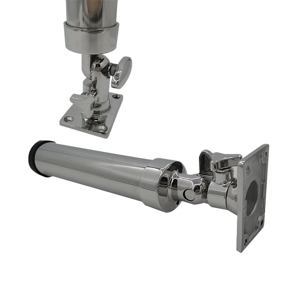 Adjustable Marine Rod Holder for Boats - 316 SS Construction, Square Base