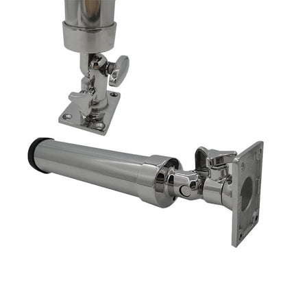 Adjustable Marine Rod Holder for Boats - 316 SS Construction, Square Base