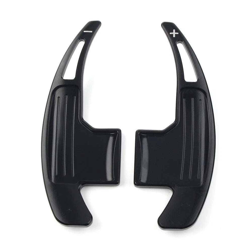 Set of 2 Black Steering Wheel Paddle Shift Extensions for Ford Mustang (2015–2021)