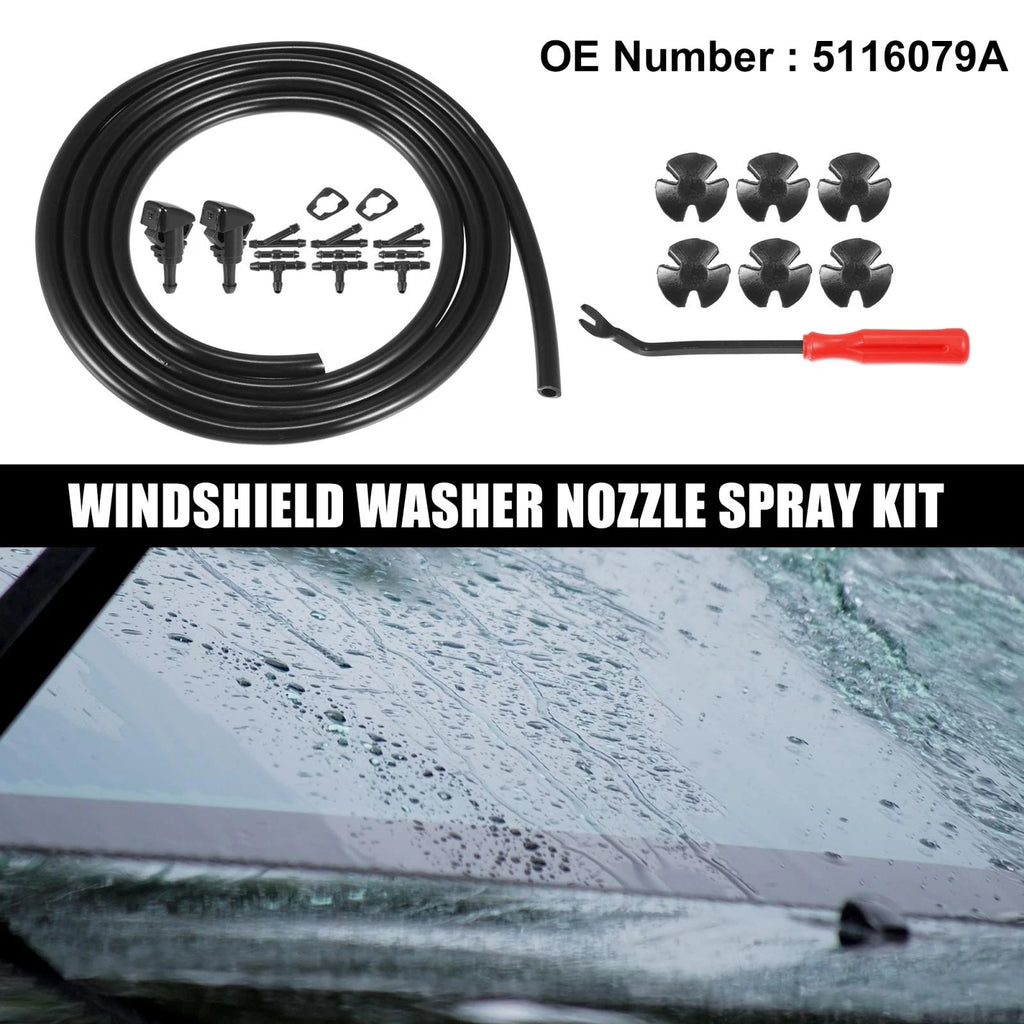 Front Windshield Washer Nozzle Kit 21 Pieces for Dodge Avenger (2008–2011)