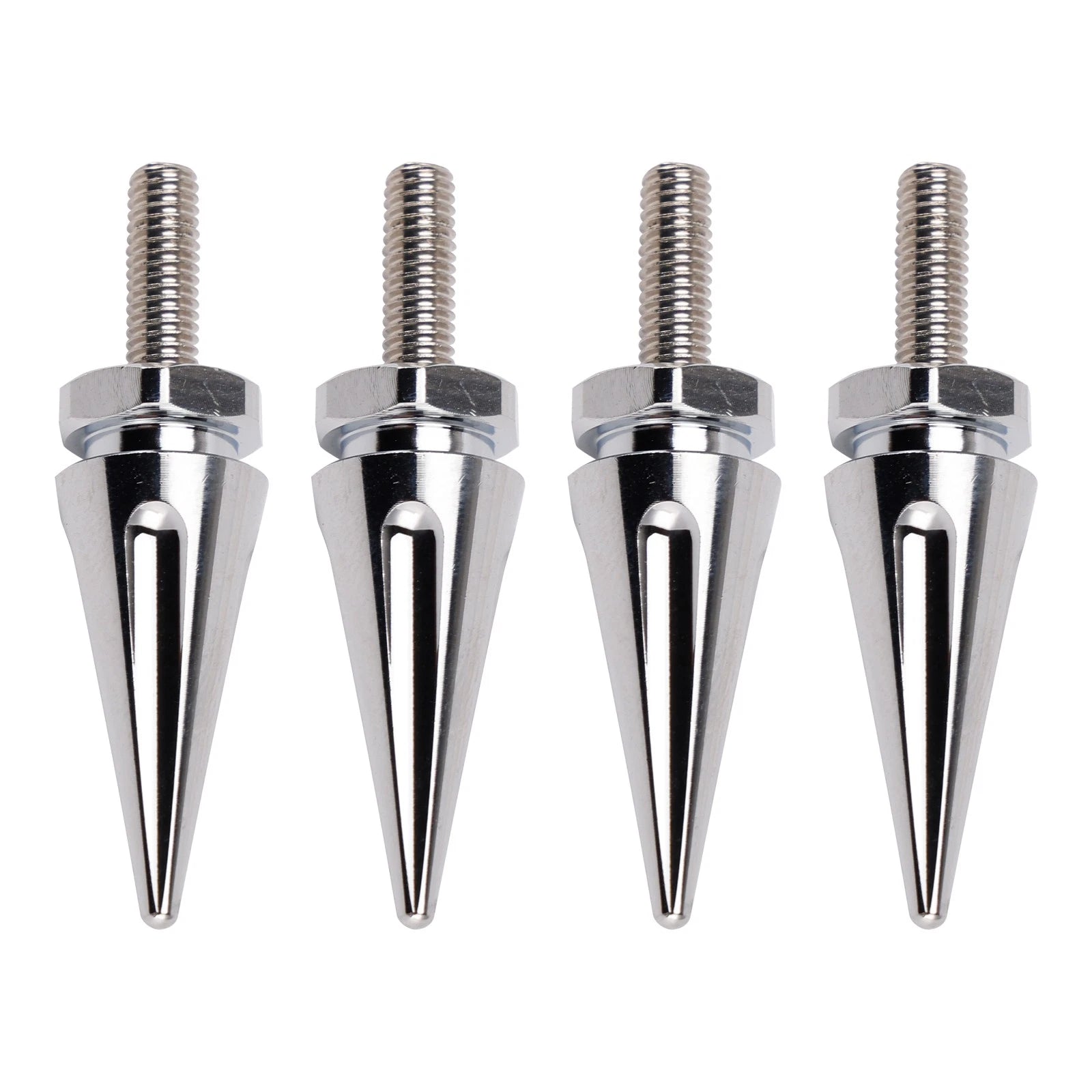 Set of 4 Silver Spike Windshield Fairing Bolts for Harley Touring Road Glide (2015–2025)