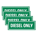 Set of 4 Diesel Only Stickers for Universal Use (Decal)