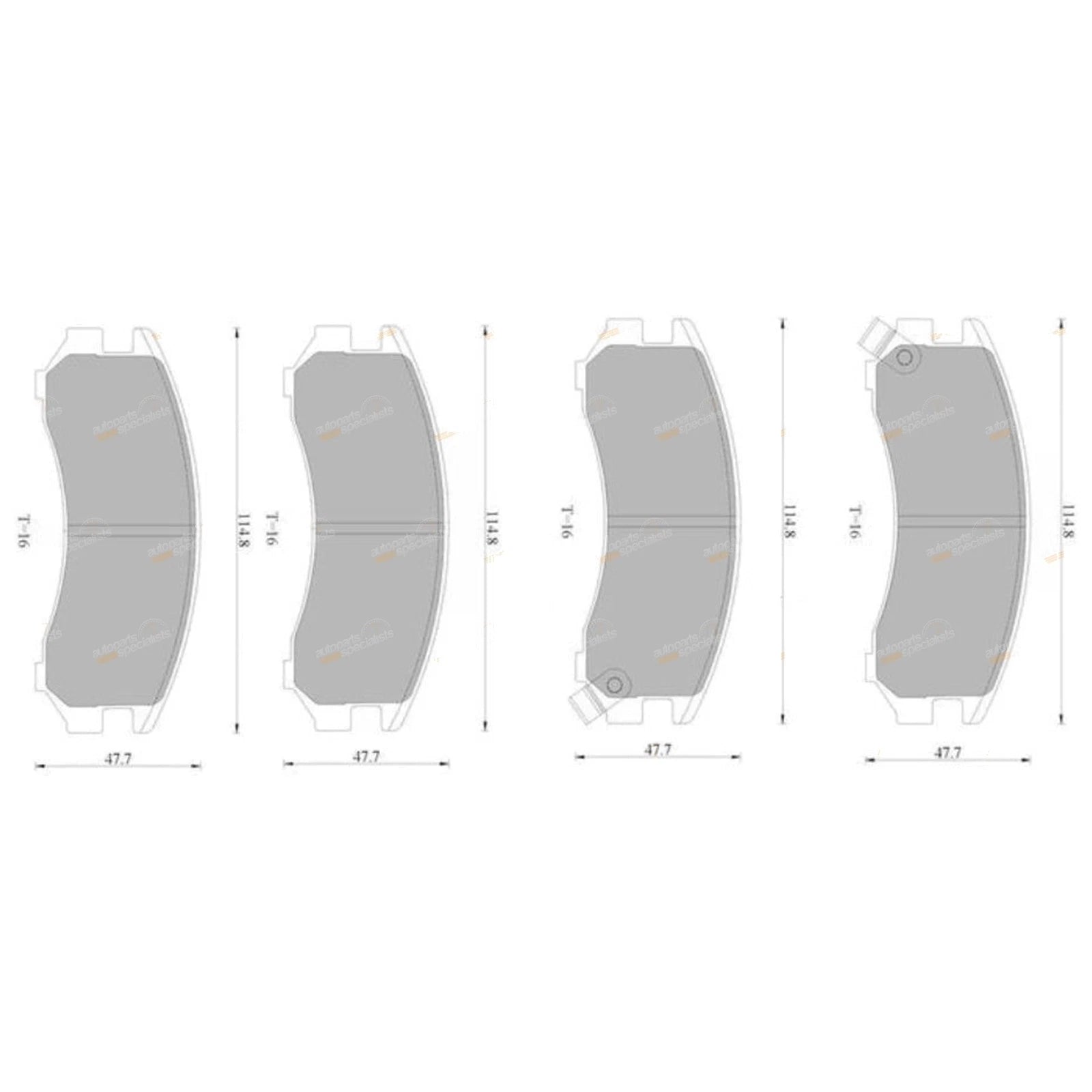 Front Disc Brake Pads Set for Holden Astra LD (1987–1989)