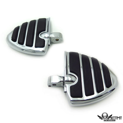 Chrome Wing Mini Floorboards w/ Adapters for Suzuki Marauder 800 (1997–2004)