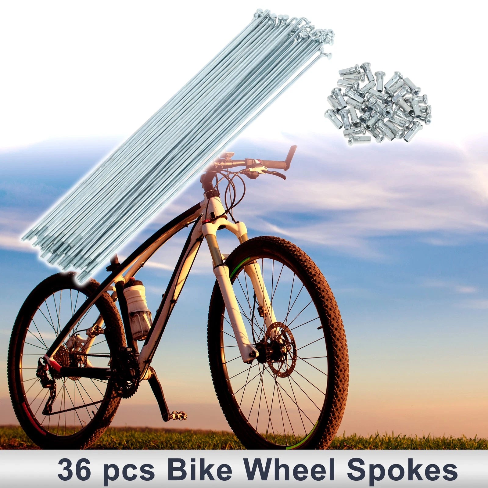 Bicycle Spoke Nipples Set 251mm Carbon Steel Galvanized Universal (Universal)