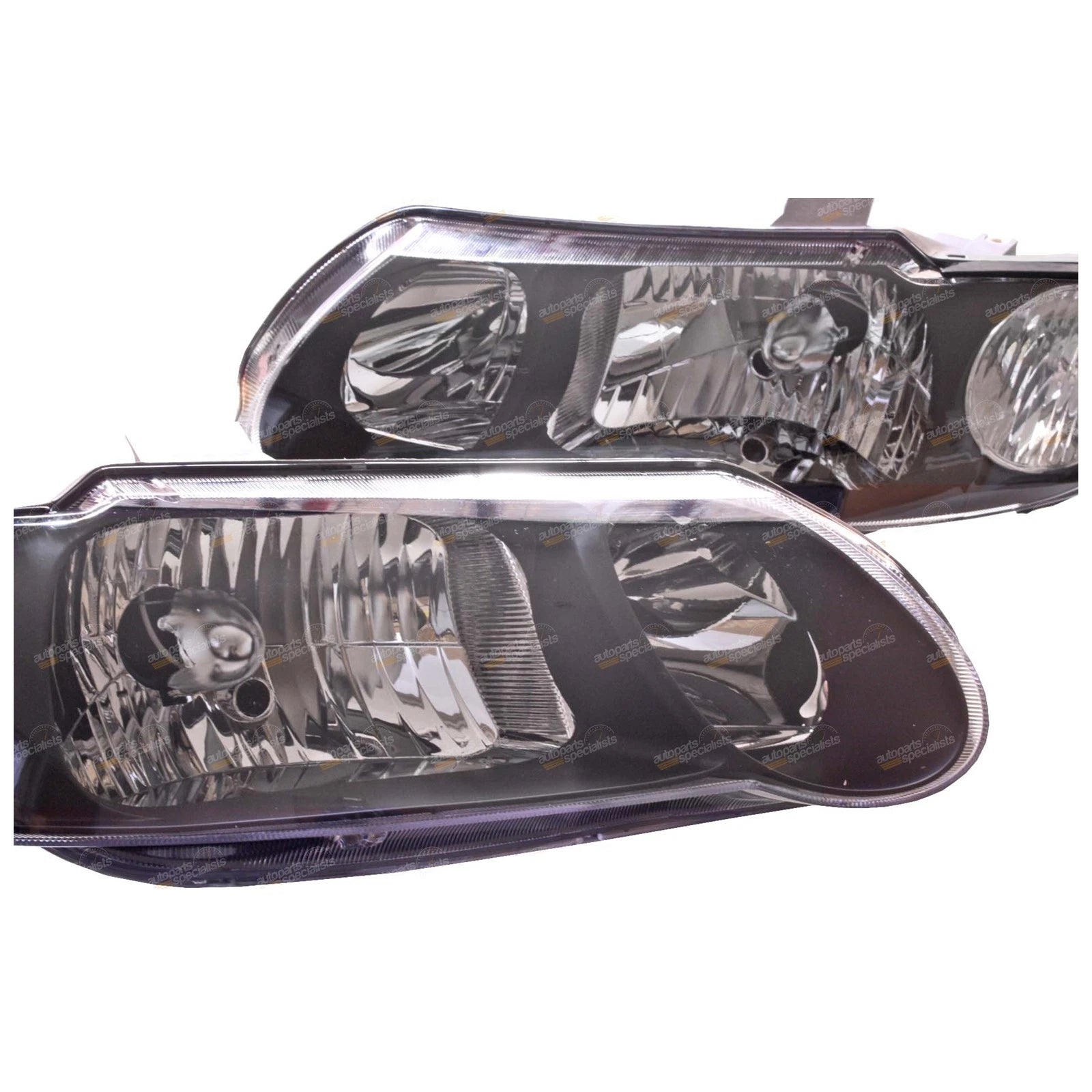 Black Headlights Pair Set LH+RH for Holden Commodore VX VU (2000–2002)